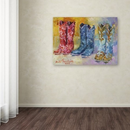 Trademark Fine Art Richard Wallich 'Cowboy Boots' Canvas Art, 18x24 ALI5877-C1824GG